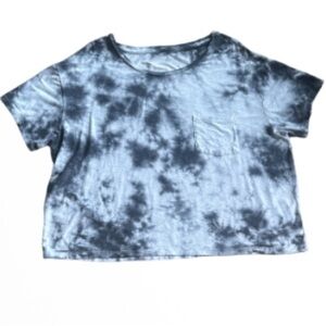 American Eagle Outfitters soft, and sexy, oversized Tie-Dye Tee - Black & blue
